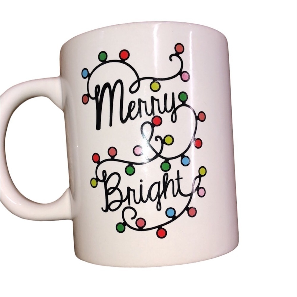 Merry & Bright Christmas lights coffee/tea mug